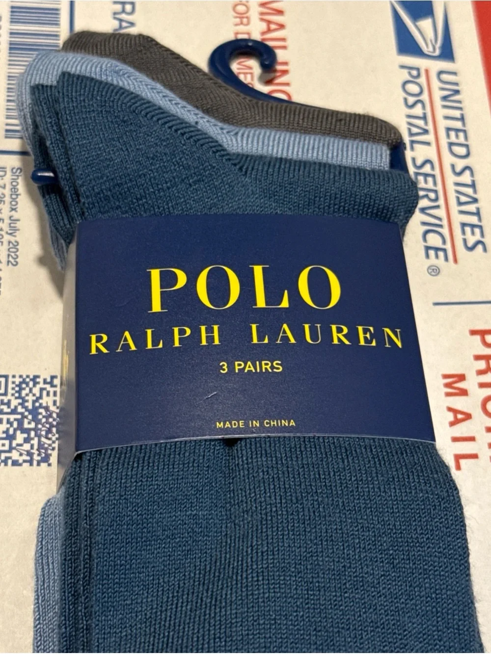 New Polo Ralph Lauren 3 Pairs Dress Socks (Blue, Light Blue, Grey) Mens Sz 10-13